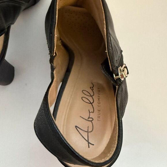 Abella Celia True Comfort Open Toe Sandals Black Block Heel Women's 8.5M - Picture 6 of 9